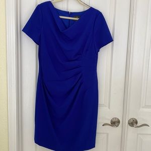 Blue Sheath with wrap detail